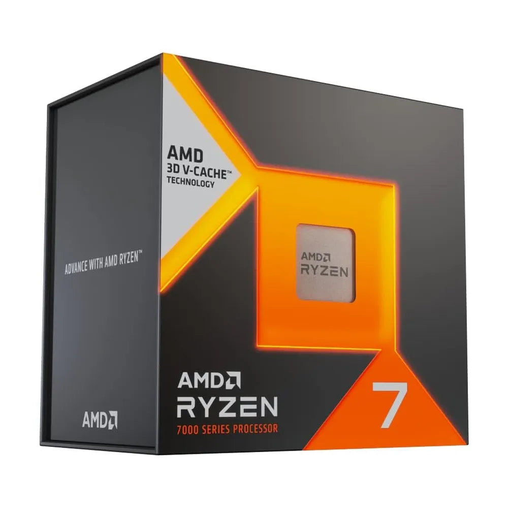 AMD Ryzen 7 7800X3D Gaming Processor, 8-Core, Base Core Frequency 4.2 GHz, Turbo Frequency 5 GHz, 512KB L1 Cache, DDR5, AM5 Socket, 1 Year Warranty | 100-100000910WOF