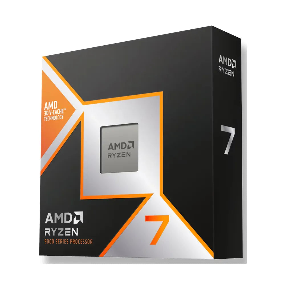 AMD Ryzen 7 9800X3D Desktop Processor, 8-Core, Base Core Frequency 4.7 GHz, Turbo Frequency 5.2 GHz, 640KB L1 Cache, DDR5, AM5 Socket, 1 Year Warranty | 100-100001084WOF