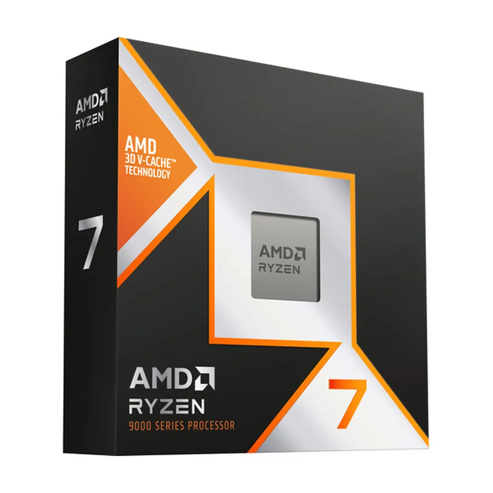 AMD Ryzen 7 9800X3D Desktop Processor, 8-Core, Base Core Frequency 4.7 GHz, Turbo Frequency 5.2 GHz, 640KB L1 Cache, DDR5, AM5 Socket, 1 Year Warranty | 100-100001084WOF