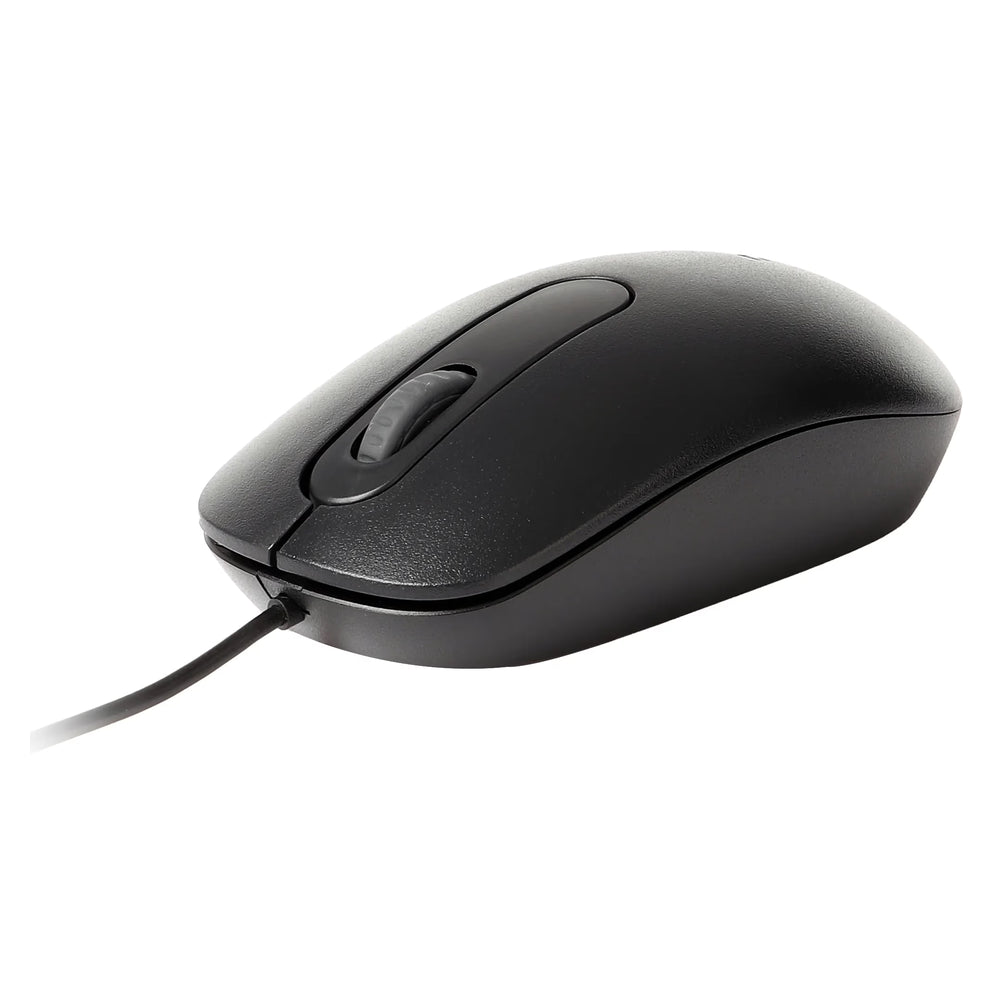 Rapoo N200 Wired Optical Mouse, 1600 DPI Optical Sensor, 3 (Left/Right-click, Middle click/scroll wheel) Buttons, Ambidextrous Design Black, 1 Year Warranty | 18548