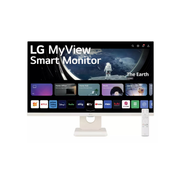 LG 27SR50F-W 27" FHD(1920 x 1080) Smart Monitor, HDMI, Tilt, Adjustable, White, 1 Year warranty | 27SR50F-W