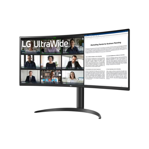 LG 34WR55QK-B 34" WQHD(3440 x 1440) Ultra Wide Curved Monitor, 100Hz, Anti-Glare, HDMI, DP, USB-C, Tilt/Height, Adjustable, 1 Year warranty | 34WR55QK-B