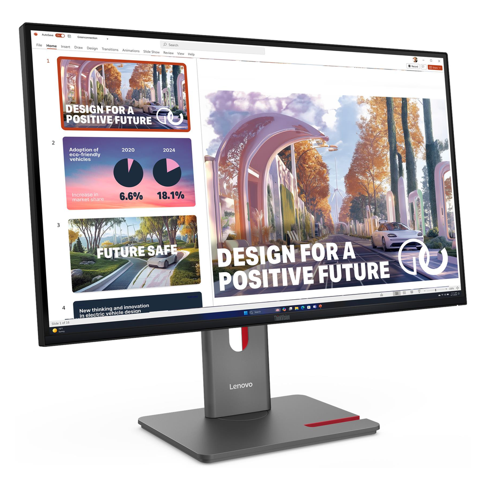 Lenovo ThinkVision P27QD-40 27" QHD (2560 x 1440) Monitor, 120Hz Refresh Rate, Anti-glare, USB-C, HDMI, DP, RJ45, Height/Tilt/Swivel/Pivot, Adjustable, 3 Year Warranty | 64B3GAT2UK