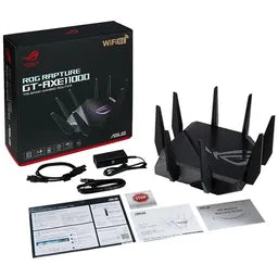 ASUS TRI BAND ROUTER WIFI 6E ROG RAPTURE GT-AXE11000 | 90IG06E0-MO1R00