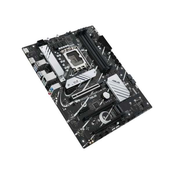 Asus PRIME H770-PLUS D4 Motherboard, LGA 1700 Socket, ATX Form Factor, DDR4 Ram, PCIe 5.0 With SafeSlot Core+, USB 10 GBps, HDMI, DisplayPort, Realtek 2.5 GB Ethernet With Asus LANGuard, Aura Sync, 1 Year Warranty | 90MB1CU0-M0NA00