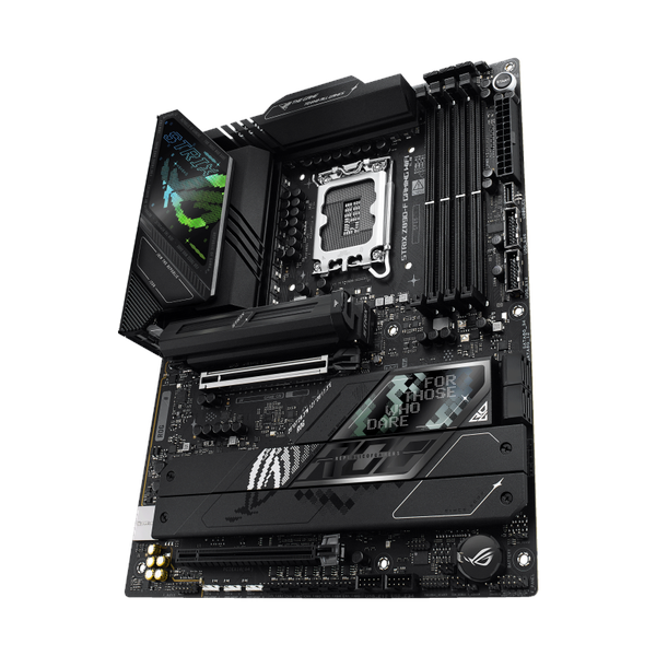 Asus ROG STRIX Z890-F GAMING WiFi Motherboard, LGA 1851 Socket, ATX Form Factor, DDR5 Ram, PCIe 5.0 With SafeSlot Core+, Wi-Fi 7, Bluetooth v5.4, HDMI, DisplayPort, Thunderbolt 4, Intel 2.5 GB Ethernet With Asus LANGuard, Aura Sync, 1 Year Warranty |