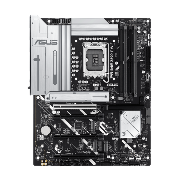 Asus PRIME Z890-P WiFi Motherboard, LGA 1851 Socket, ATX Form Factor, DDR5 Ram, PCIe 5.0 With SafeSlot Core+, USB 20 GBps, Wi-Fi 7, Bluetooth v5.4, HDMI, DisplayPort, Thunderbolt 4, Realtek 2.5 GB Ethernet With Asus LANGuard, Aura Sync, 1 Year Warranty |