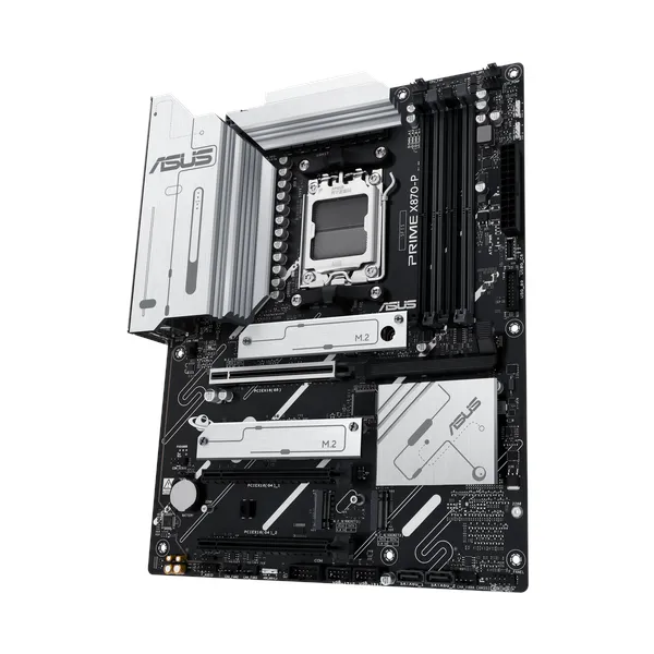 Asus PRIME X870-P Motherboard, AM5 Socket, ATX Form Factor, DDR5 Ram, PCIe 5.0 With SafeSlot Core+, USB4 40 GBps, HDMI, Thunderbolt, Realtek 2.5 GB Ethernet With Asus LANGuard, Aura Sync, 1 Year Warranty | 90MB1IT0-M0EAY0