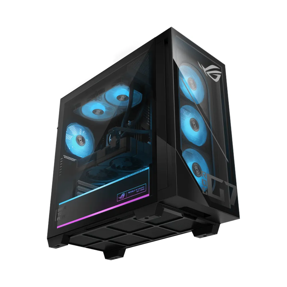Asus ROG Strix Tower Desktop PC, AMD Ryzen 9-9950X3D Processor, 64GB RAM, 2TB SSD, 16GB AMD Radeon RX 9070 XT Graphics, Liquid Cooler, RGB Gaming Keyboard & Mouse Included, Windows 11 Home, 2 Year Warranty | GM700TZ-R9950X009W