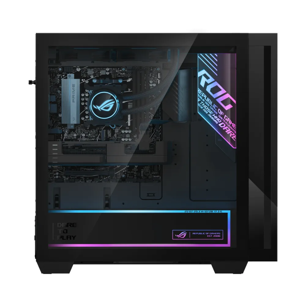 Asus ROG Strix Tower Desktop PC, AMD Ryzen 9-9950X3D Processor, 64GB RAM, 2TB SSD, 16GB AMD Radeon RX 9070 XT Graphics, Liquid Cooler, RGB Gaming Keyboard & Mouse Included, Windows 11 Home, 2 Year Warranty | GM700TZ-R9950X009W