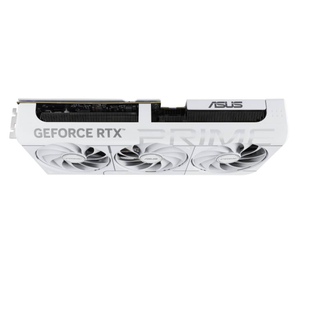 Asus PRIME GeForce RTX 5070 OC Edition Graphics Card, GDDR7 12 GB 192-bit Memory, HDMI 2.1b & DP 2.1b Outputs, PCI Express 5.0, 2587 MHz Core Clock, 28 GBps Memory Clock, SFF Compatible, White, 1 Year Warranty | 90YV0M19-M0NA00