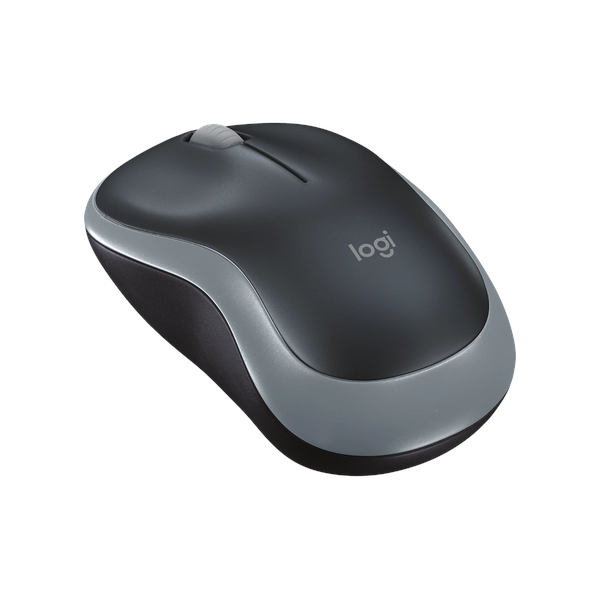 Logitech M185 Wireless Mouse, 1000 DPI Smooth Optical Sensor, 3 (Left/Right-click, Middle click) Buttons, 2D, mechanical Scroll Wheel, Contoured Ambidextrous Design, Grey, 1 Year Warranty | 910-002235