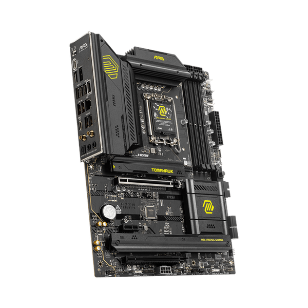 Msi MAG B860 Tomahawk WiFi Motherboard, LGA 1851 Socket, ATX Form Factor, DDR5 Ram, PCIe 5.0, Intel Killer BE1750x Wi-Fi 7 & Bluetooth 5.4, Thunderbolt4 Port, HDMI, Display Port, USB 10 GBps, Intel Killer E5000 5 GBps LAN, EZ M.2 Shield Frozr II, 1 Year