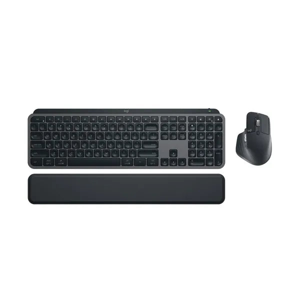 Logitech MX Keys for Business Gen 2 English & Arabic Keyboard & Mouse Combo, Wireless & Bluetooth Connectivity, 100% Keyboard Layout, Perfect Stroke Scissor Key Type, 8000 DPI Darkfield Mouse Sensor, Black, 1 Year Warranty | 920-010934
