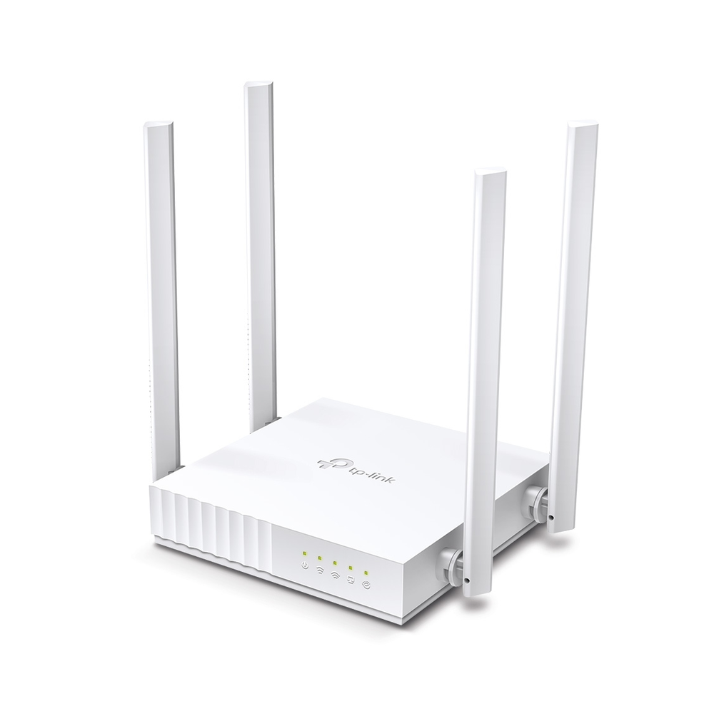 TP-Link Archer AC750 Dual-Band Wi-Fi Router, 2.4 GHz Up to 300 Mbps, 5 GHz Up to 433 Mbps, 4 x Fixed Antennas, Single-Core Processor, Multiple LAN Ports, 2 Bedroom Houses Coverage, Compact and Mountable Design, 1 Year Warranty | ARCHER-C24