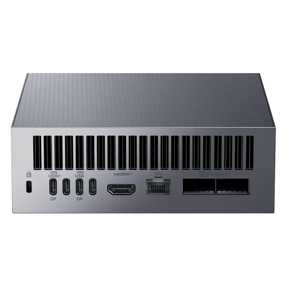 Asus Ascent GX10 SFF Desktop AI PC, ARM v9.2-A GB10 Processor, 128GB RAM, 4TB SSD, DOS, 180W via USB-C Power Supply, Extreme AI Performance, Stellar Grey, 1 Year Warranty | GX10-GG0029BN