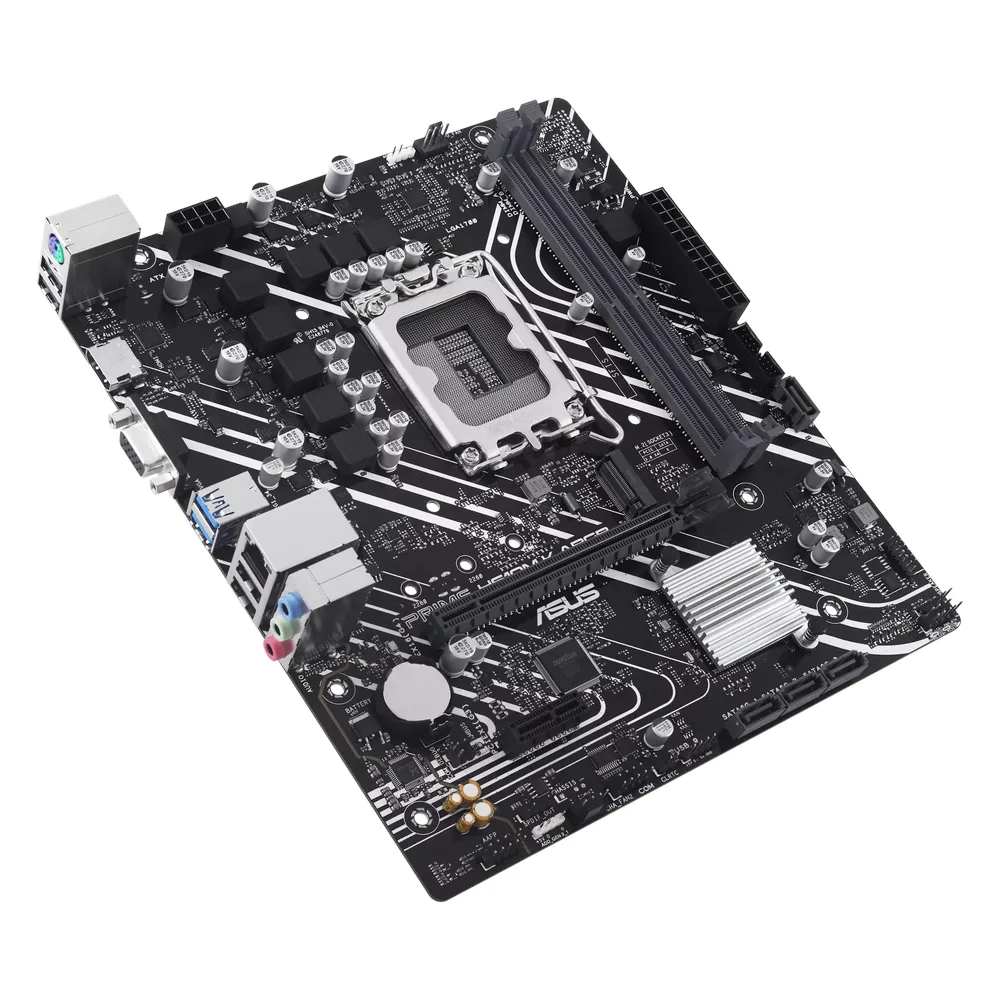 Asus PRIME H610M-K ARGB Gaming Motherboard, LGA1700 Socket, mATX Form Factor, DDR5 Ram, PCIe 4.0, USB 5Gbps, HDMI, VGA, Realtek 1Gb Ethernet, Aura Sync, 1 Year Warranty | 90MB1G90-M0EAY0