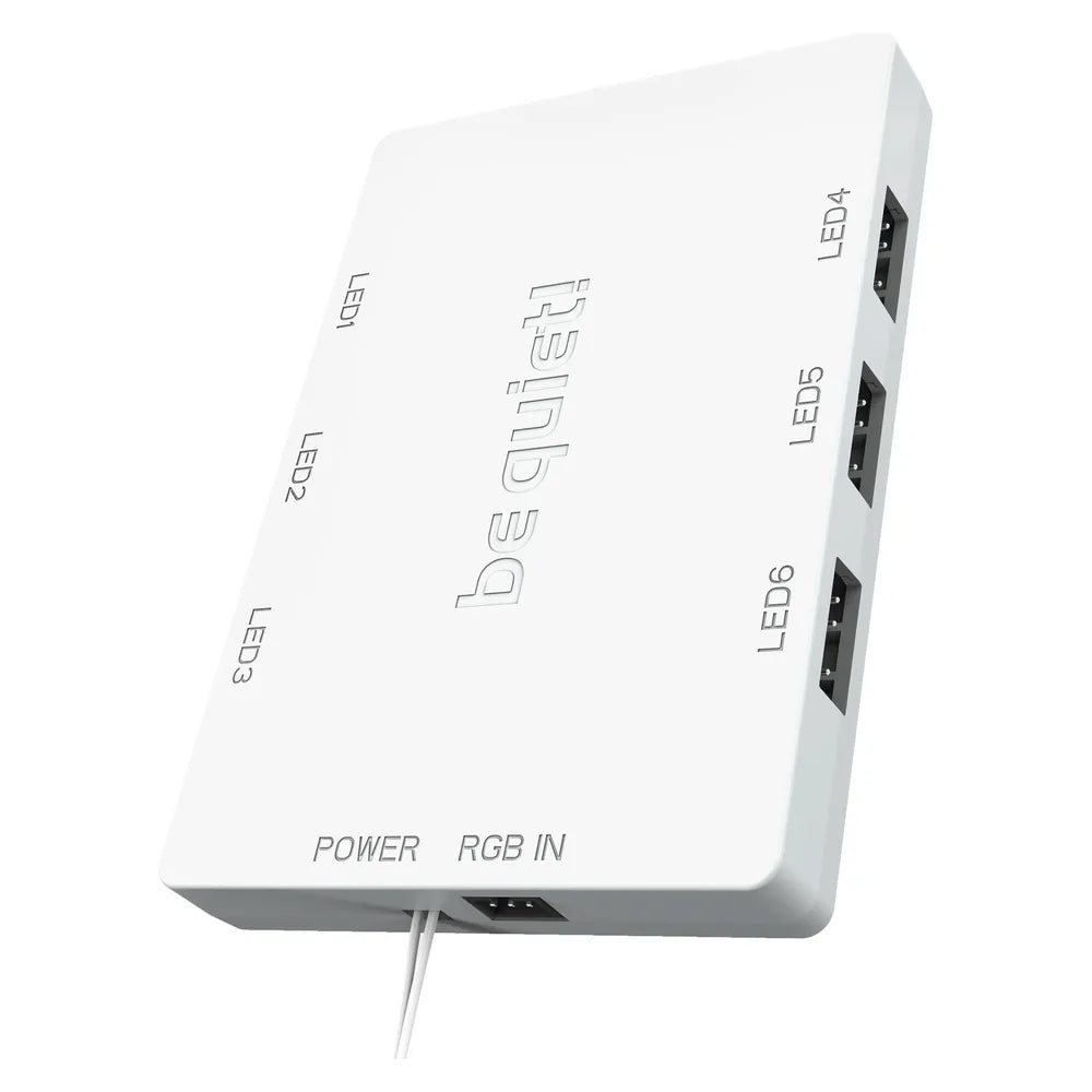 Be Quiet! Light Wings 120mm PWM Case Fans, Pack Of 3, Rifle Bearing, 120mm Fan Size, 2500 rpm Fan Speed, Addressable RGB LED Lighting, White, 1 Year Warranty | BL101