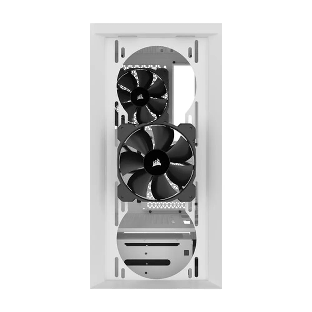 Corsair 3000D AIRFLOW Mid-Tower ATX Case, Tempered Glass Side Window, 2 x SP120 Fans, 360mm GPU Support, USB 3.2 Gen 1, White, 1 Year Warranty | CC-9011252-WW
