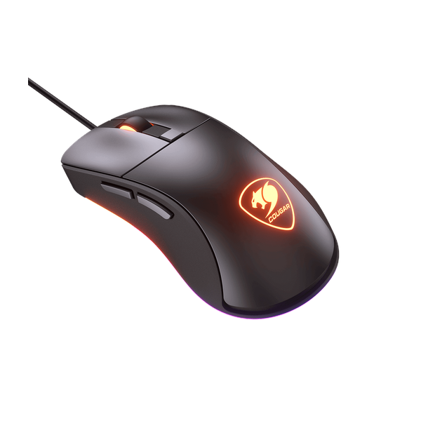 Cougar Surpassion ST Optical Wired R GB Gaming Mouse, 3200 DPI PixArt PMW3325 Optical Gaming sensor, 1000 Hz Polling Rate, Mechanical Gaming Switch, 6 x Buttons, Ergonomic, Right-Handed Design, Black, 1 Year Warranty | CGR-SURPASSION-ST