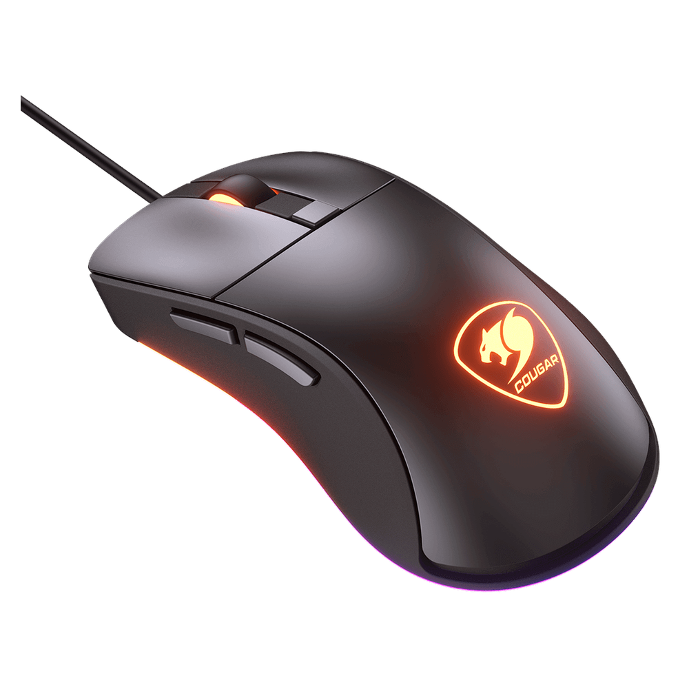 Cougar Surpassion ST Optical Wired R GB Gaming Mouse, 3200 DPI PixArt PMW3325 Optical Gaming sensor, 1000 Hz Polling Rate, Mechanical Gaming Switch, 6 x Buttons, Ergonomic, Right-Handed Design, Black, 1 Year Warranty | CGR-SURPASSION-ST