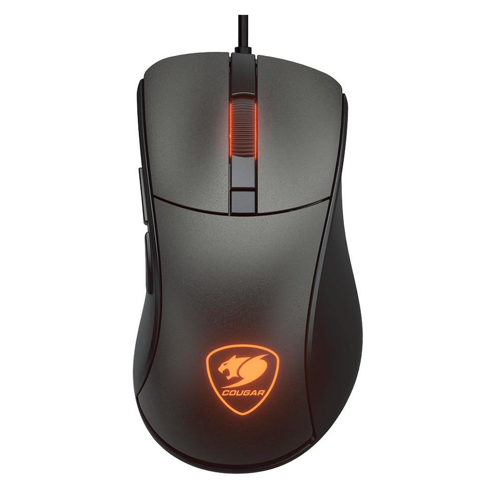 Cougar Surpassion Optical Wired R GB Gaming Mouse, 6400 DPI PAW3309 Optical Gaming sensor, 1000 Hz Polling Rate, 20M Gaming Switch, 6 Programmable Buttons, Ergonomic, Right-Handed Design, Black, 1 Year Warranty | CGR-WOMB-SUR