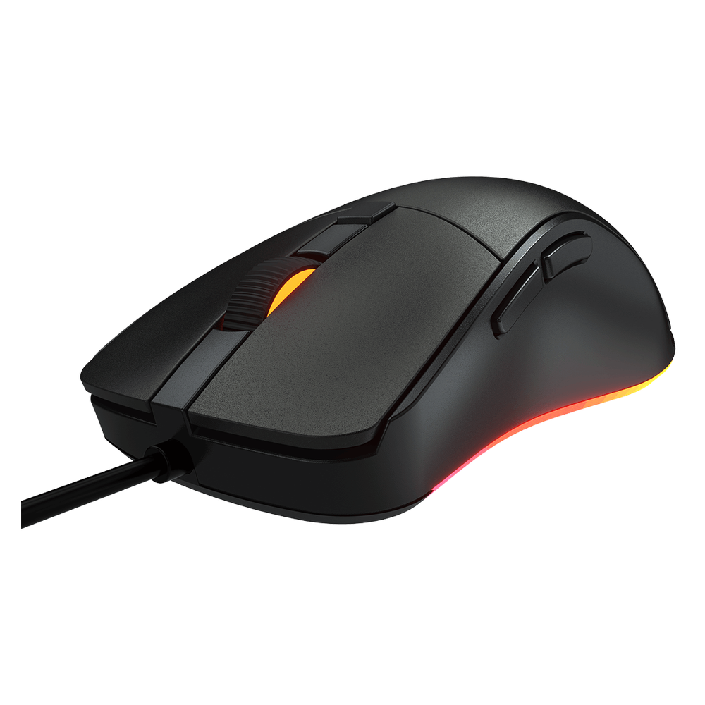 Cougar Surpassion Optical Wired R GB Gaming Mouse, 6400 DPI PAW3309 Optical Gaming sensor, 1000 Hz Polling Rate, 20M Gaming Switch, 6 Programmable Buttons, Ergonomic, Right-Handed Design, Black, 1 Year Warranty | CGR-WOMB-SUR