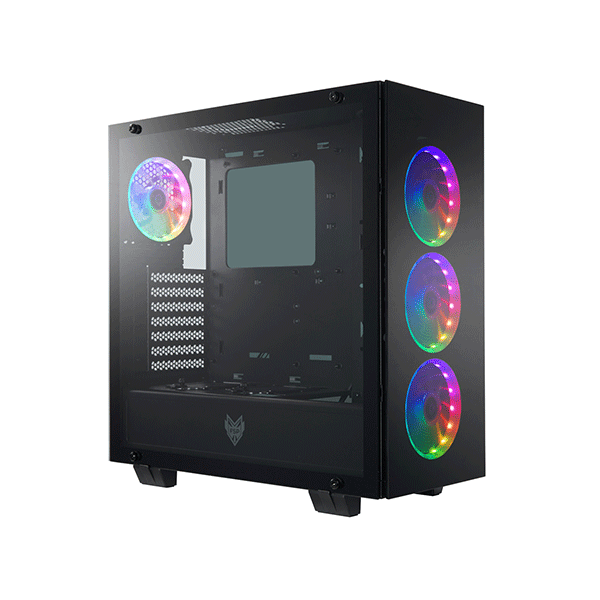 ATX CASE FSP CMT510-PLUS MID TOWER GAMING (4 AR GB FAN) | CMT510-PLUS