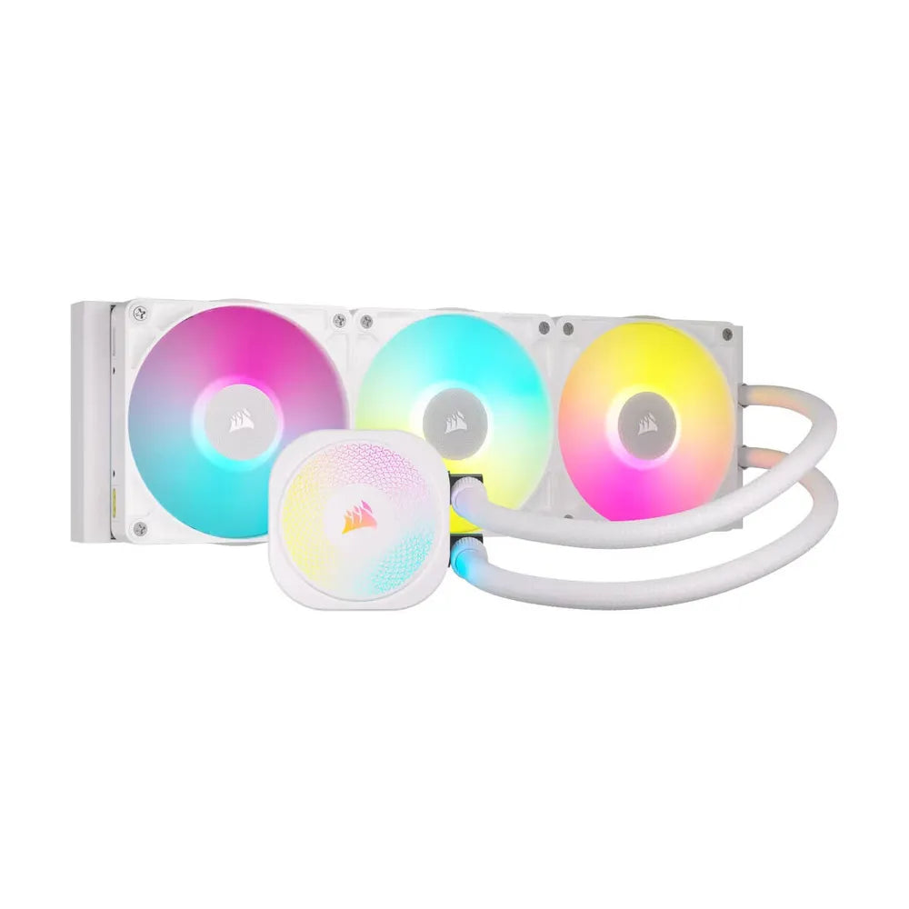 Corsair iCUE LINK TITAN 360 RX RGB AIO Liquid Cooler, Supports Intel, AMD Sockets, White, 1 Year Warranty | CW-9061021-WW