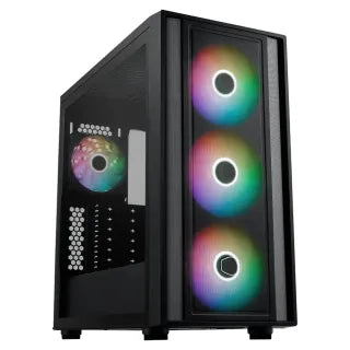 DeepCool CG530 4F Mid Tower PC Casing, Tempered Glass Panels, Dual Chamber Design, 410mm GPU Support, USB 3.0, Black, 1 Year Warranty | R-CG530-BKADA4-G-1