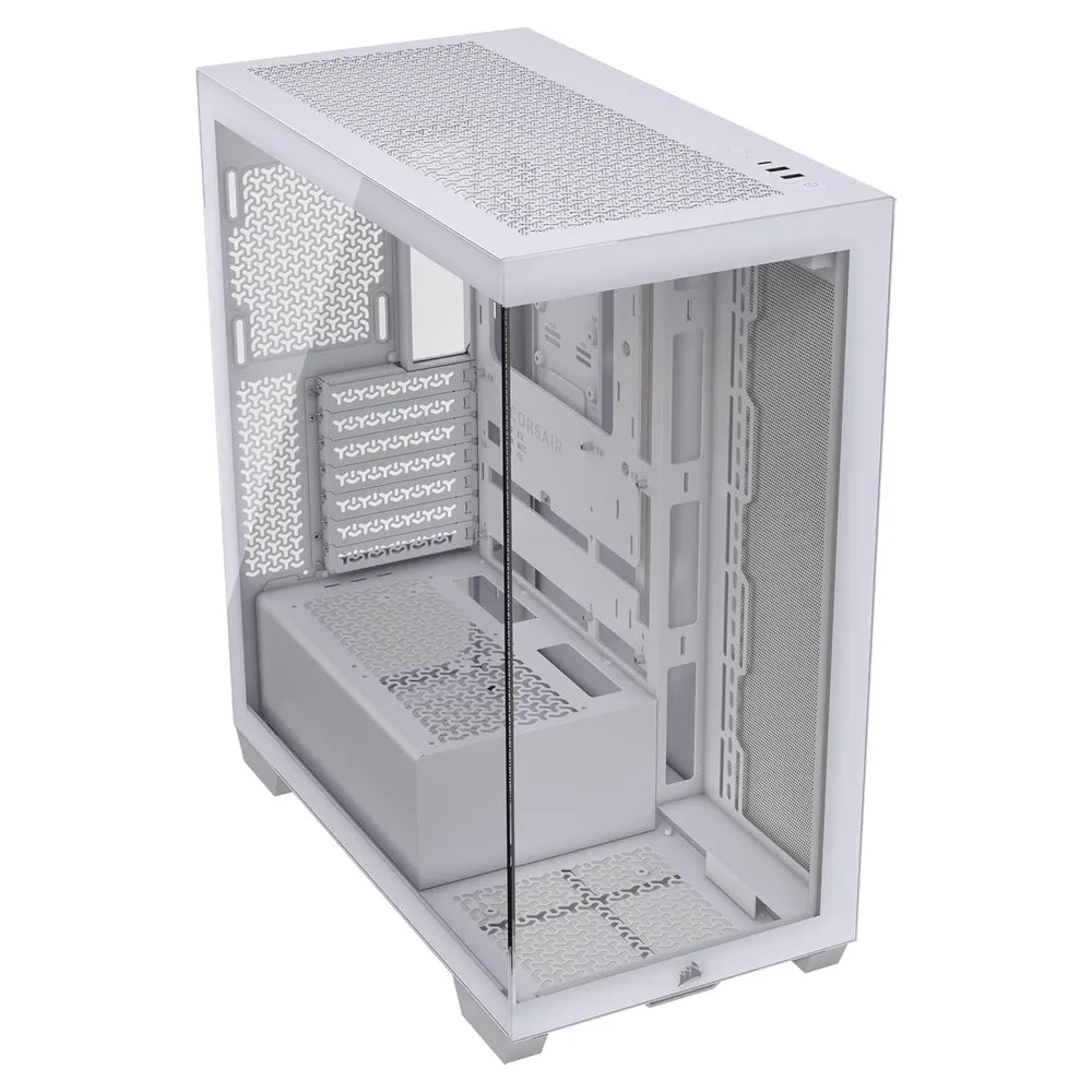 Corsair 3500X Mid Tower PC Casing, Wraparound Tempered Glass, 425mm GPU Support, USB 3.2 Gen 2, White, 1 Year Warranty | CC-9011277-WW