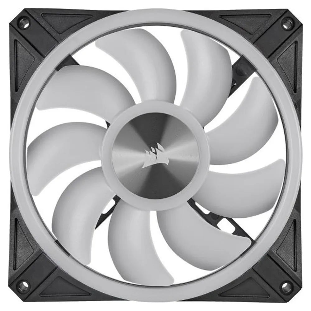 Corsair iCUE QL140 RGB Case Fan, Pack Of 2, Hydraulic Bearing, 140mm Fan Size, 1250 rpm Fan Speed, Black, 1 Year Warranty | CO-9050100-WW