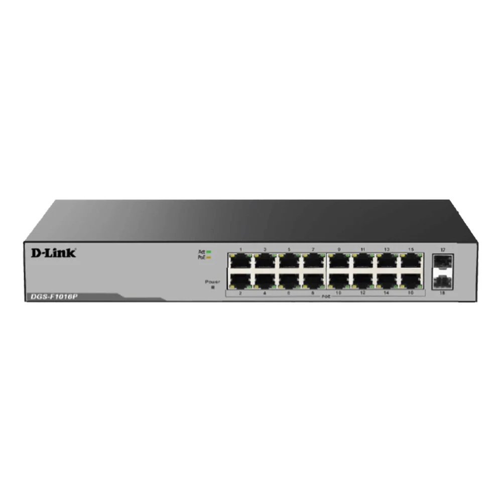 D-Link-18-Port-Gigabit-PoE-Unmanaged-Switch-DGS-F1016P