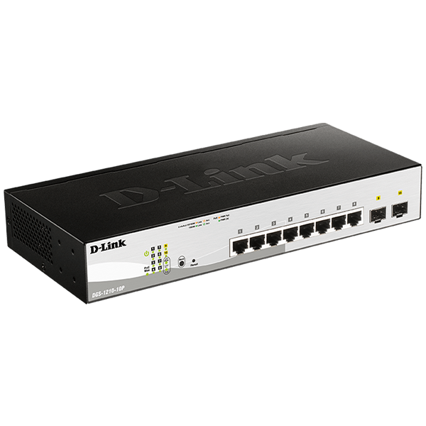 SWITCH DLINK 8 PORT GIGABIT POE | DGS-1210-10P-E
