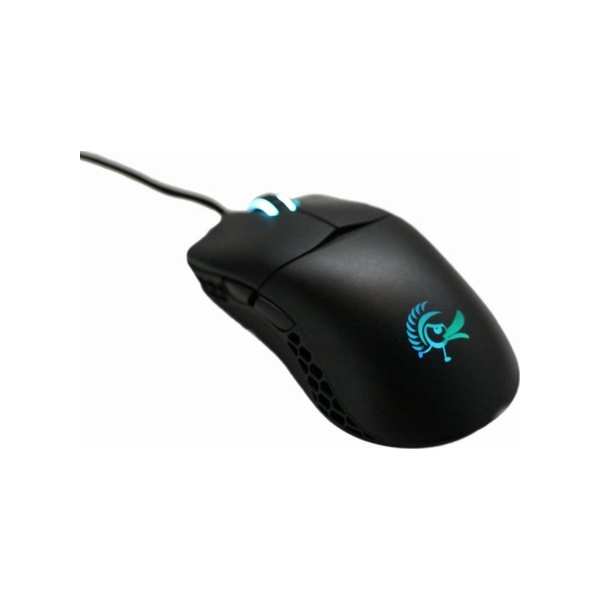 Ducky Feather Wired R GB Gaming Mouse, PixArt PMW3389DM Optical Sensor, 1000 Hz Polling Rate, Huano Micro Switches, 7 x Programmable Buttons, Symmetrical Design, Black, 1 Year Warranty | DMFE20O-OAAPA7