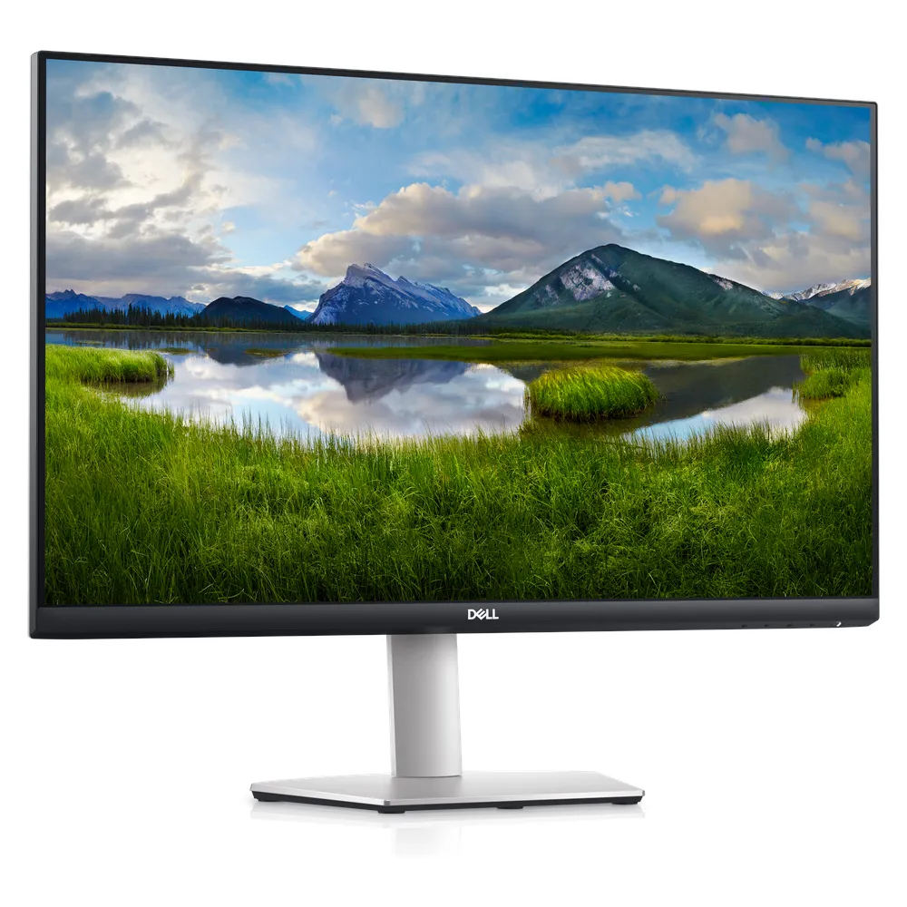 Dell 27 Monitor, 27" QHD (2560 x 1440) Resolution, 75Hz, Anti-glare, Stereo Speakers, 4ms (GTG) Response Time, DP, HDMI, Tilt/Height/Swivel Adjustable Stand, Black & White, 1 Year Warranty | S2721DS