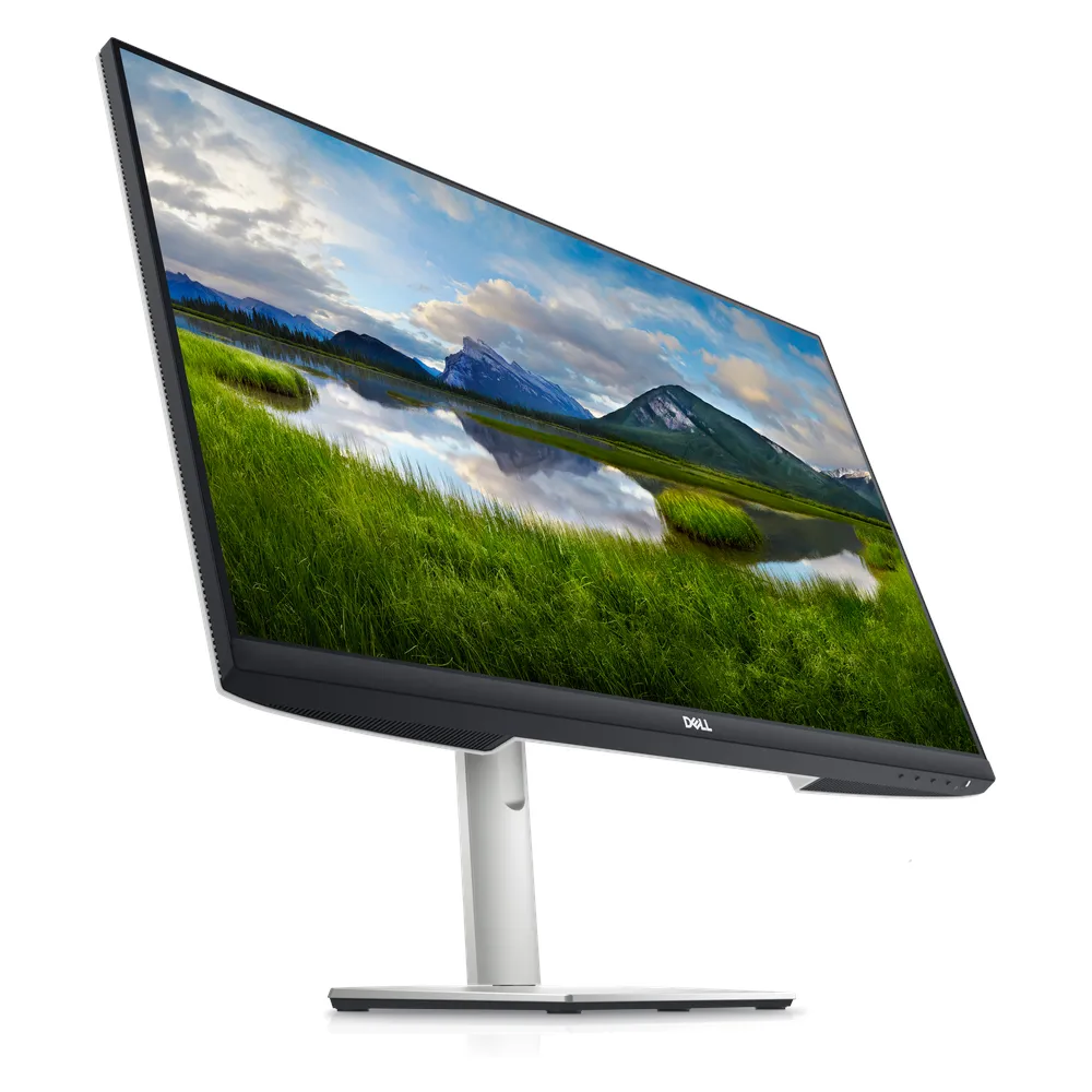 Dell 27 Monitor, 27" QHD (2560 x 1440) Resolution, 75Hz, Anti-glare, Stereo Speakers, 4ms (GTG) Response Time, DP, HDMI, Tilt/Height/Swivel Adjustable Stand, Black & White, 1 Year Warranty | S2721DS