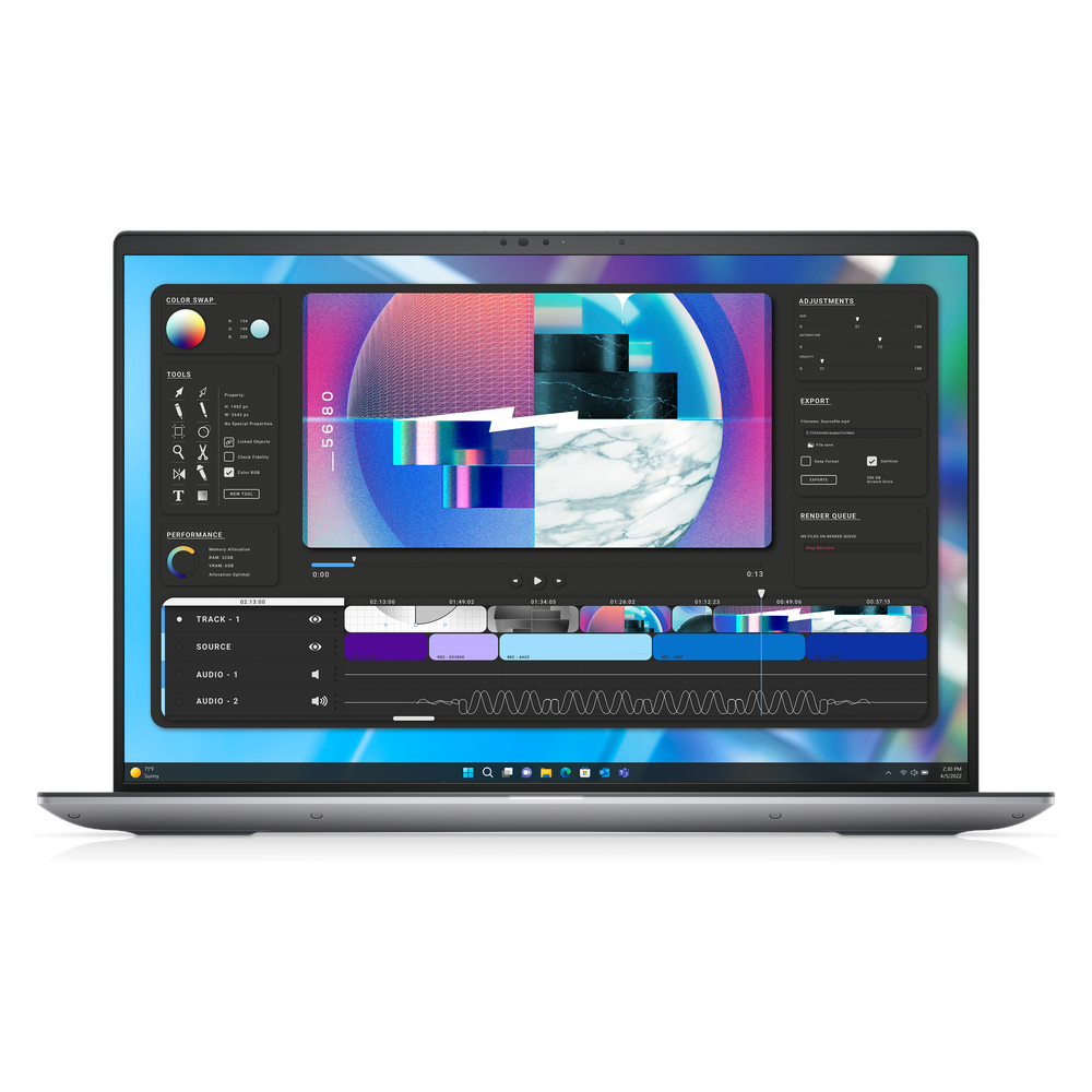 Dell Precision 5680 Laptop, Intel Core i7-13700H Processor, 16GB RAM, 1TB SSD, 16" FHD+ Display, 6GB NVIDIA RTX A1000 Graphics, Windows 11 Pro, English & Arabic Keyboard, 3 Year Warranty | Dell-PRECI-5680-16-1T-W11P