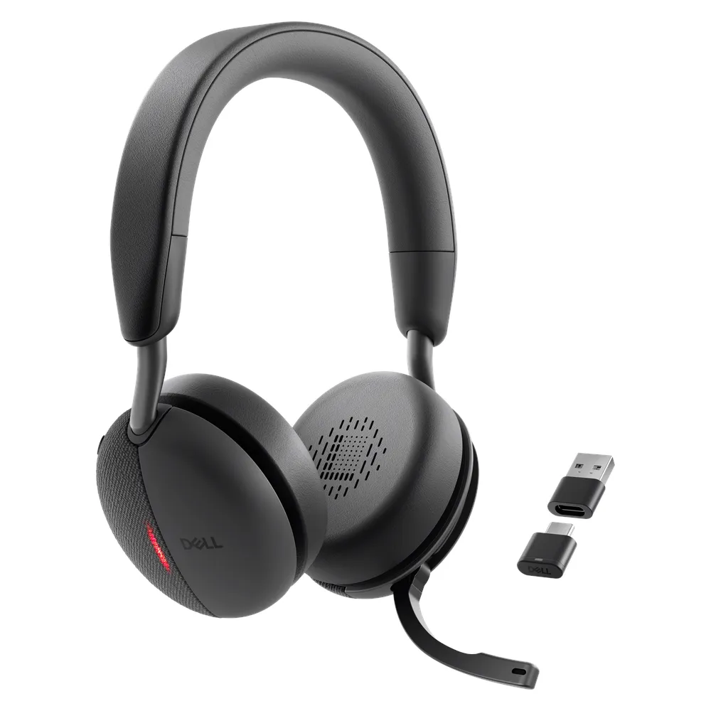 Dell Pro Plus Wireless ANC Headset, USB, Bluetooth, Noise cancellation Microphone, 40 mm Headphone Driver, 750 mAH Battery Capacity, Black, 1 Year Warranty | WL5024