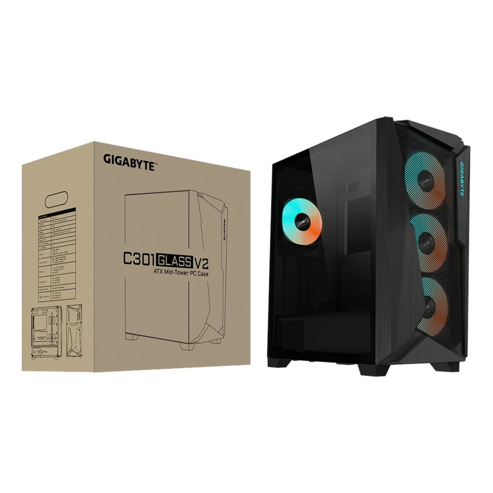 GIGABYTE-C301-GLASS-V2-Mid-Tower-ATX-Case-GB-C301G