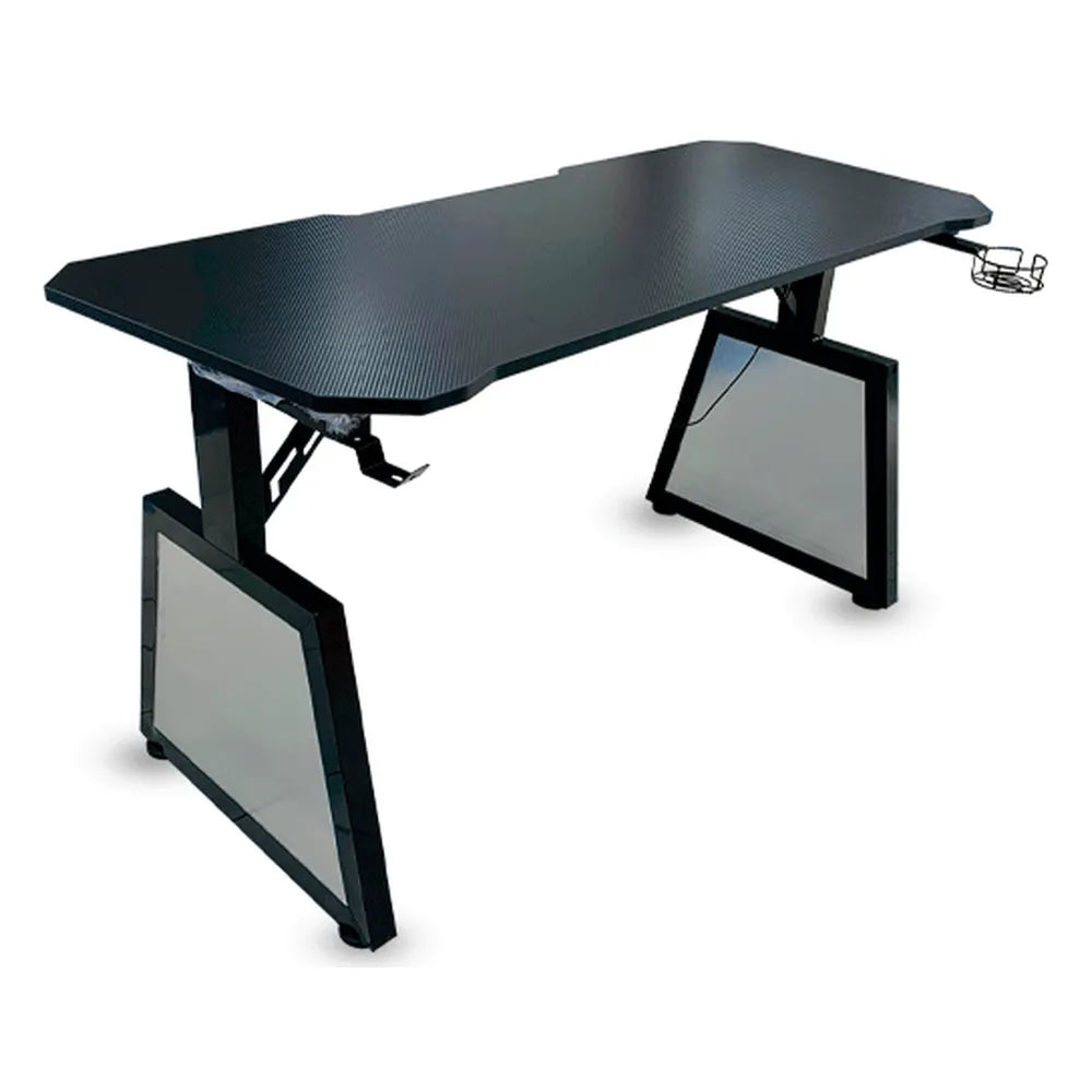 GAMING TABLE G-MAX GMT-LS119B BLACK -1400*600MM WITH BASE LED LIGHT