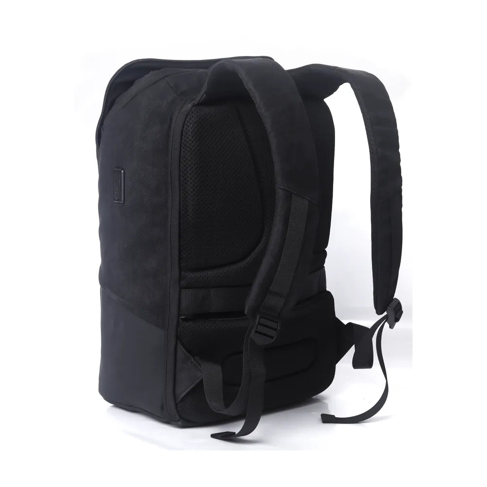 Genuine Trend Laptop Backpack, Fits up to 16” Laptops, High-Quality Polyester, Water-Resistant Build, Type-C USB Port, Carry Strap, Clean Front Design, Black, 1 Year Warranty | GN-B230642BK