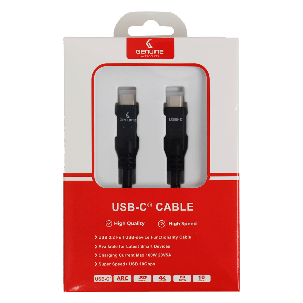 Genuine USB 3.2 Gen2 Fiber Optic Cable, Cable Length 10M, 100W, 10Gps Data Transfer Speed, 1 Year Warranty | GNUSBC10M-FO