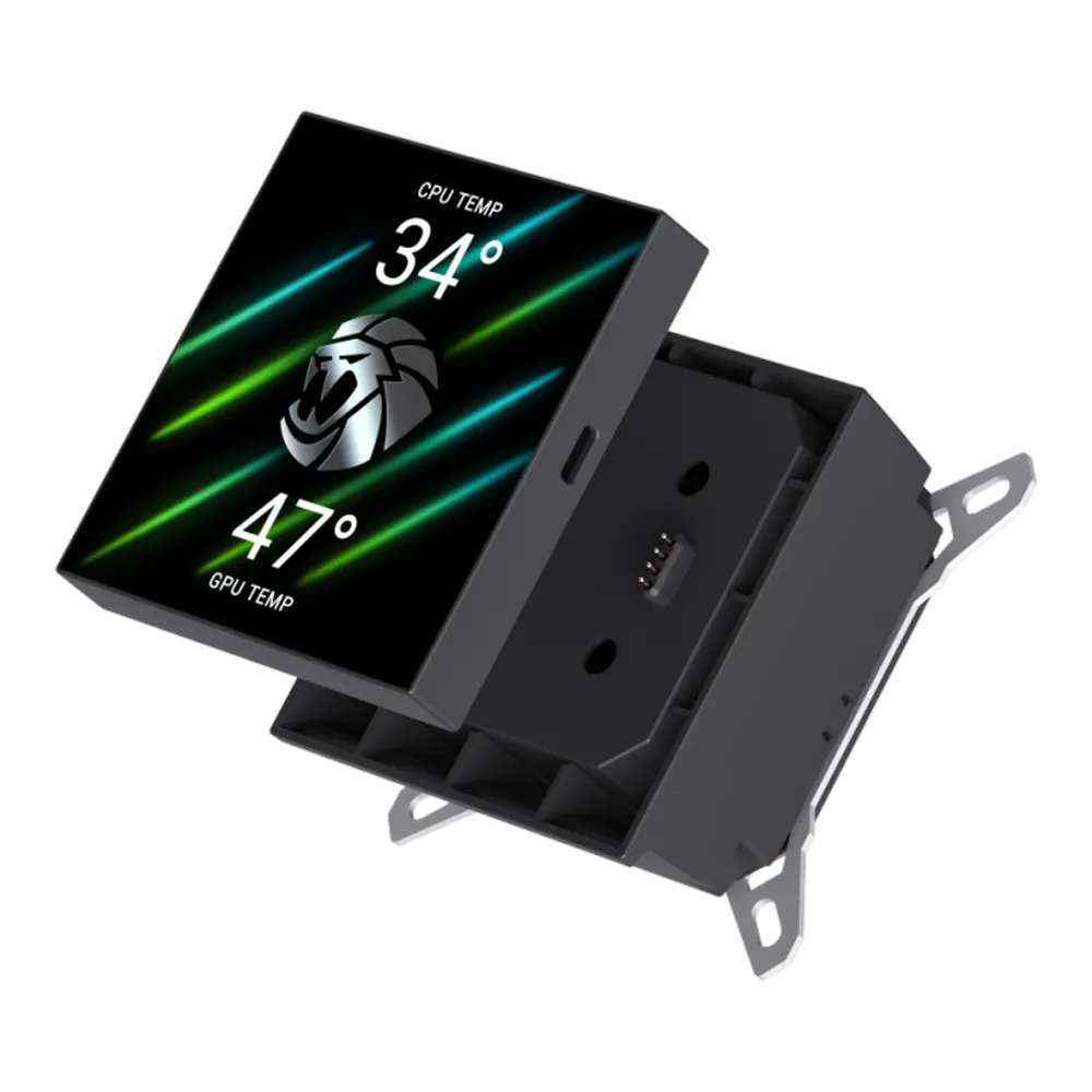 Gamemax-Glacier-360-Black-LCD-AIO-Liquid-CPU-Cooler-GLACIER360-B
