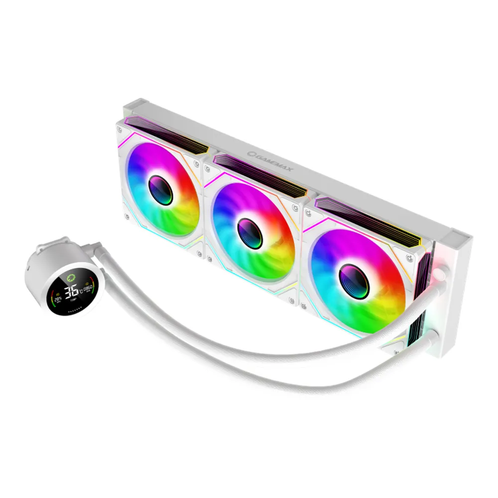 Gamemax-Iceberg-360-Digital-White-AIO-Liquid-CPU-Cooler-ICEBERG360-W