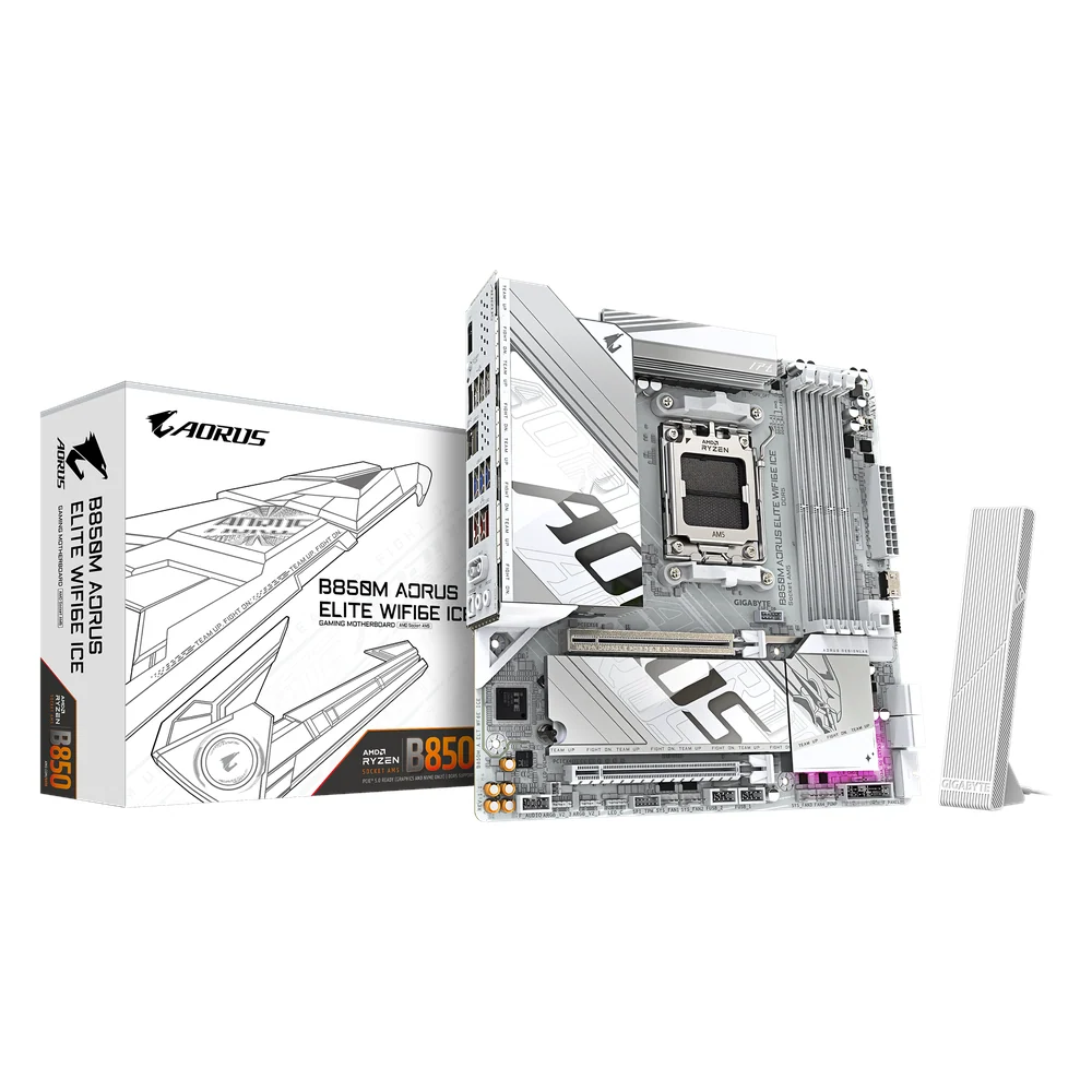 Gigabyte-B850M-AORUS-Elite-ICE-Wi-Fi-6E-Motherboard-B850M-A-ELT-WF6E-ICE