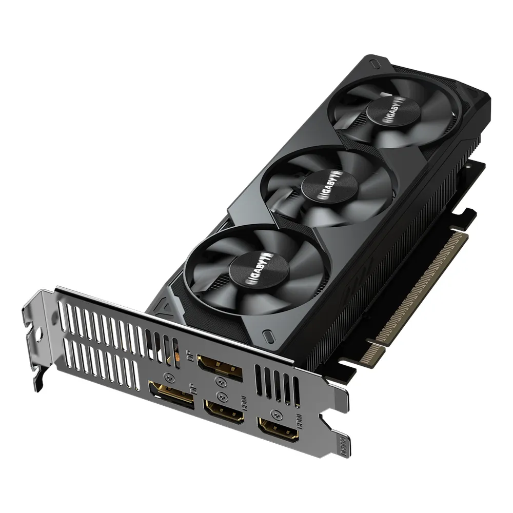 Gigabyte OC GeForce RTX 5050 Low Profile Graphics Card, GDDR6 8GB 128-bit Memory, HDMI 2.1b & DP 2.1b Outputs, PCI Express 5.0, 2587 MHz Core Clock, 20 Gbps Memory Clock, 1 Year Warranty | GV-N5050-OC-8GL