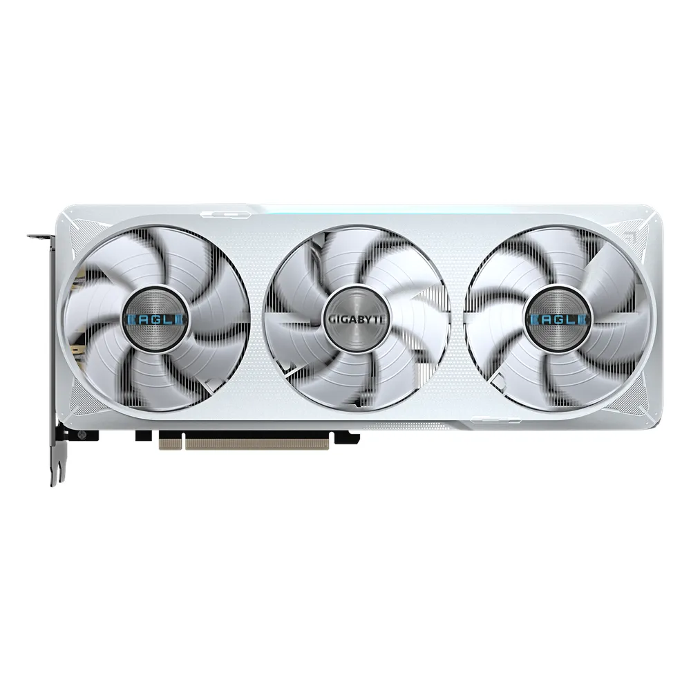 Gigabyte EAGLE OC ICE GeForce RTX 5070 Small Form Factor Graphics Card, GDDR7 12GB 192-bit Memory, HDMI 2.1b & DP 2.1b Outputs, PCI Express 5.0, 2587 MHz Core Clock, 28 Gbps Memory Clock, Triple Windforce Hawk Fans, White, 1 Year Warranty |