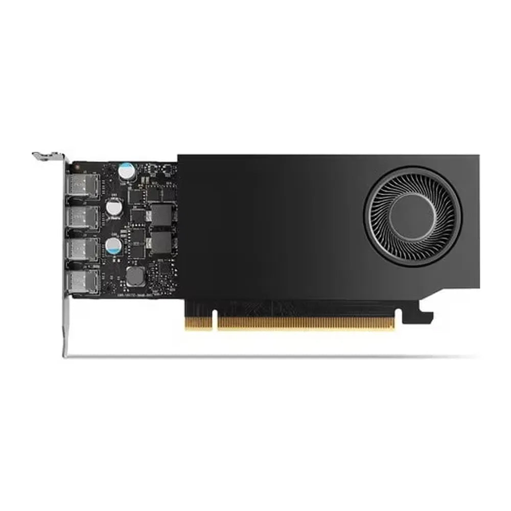 HP NVIDIA RTX A400 Graphics Card with Mini Bracket, 768 CUDA Cores, GDDR6 4GB 64-bit Memory, 4x Mini DisplayPort Outputs, PCI Express 4.0, 96 GB/s Memory Bandwidth, Single Slot Low-Profile Design, 1 Year Warranty | AV8J3AA