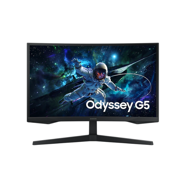 Samsung LS27CG552EMXUE 27" Odyssey G5 G55C QHD(2560 x 1440) Curved Gaming Monitor, 1ms, 165Hz, HDMI, DP, Tilt, Adjustable, Black, 3 Year Warranty | LS27CG552EMXUE